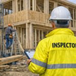 Inspection at a job site by an inspector